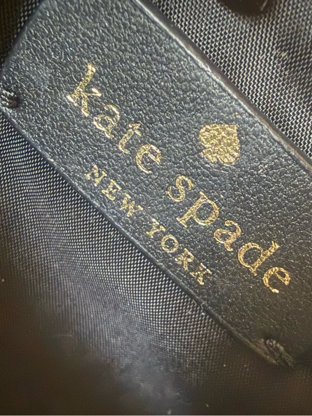 kate spade black glitter cosmetic pouch - Picture 2 of 3